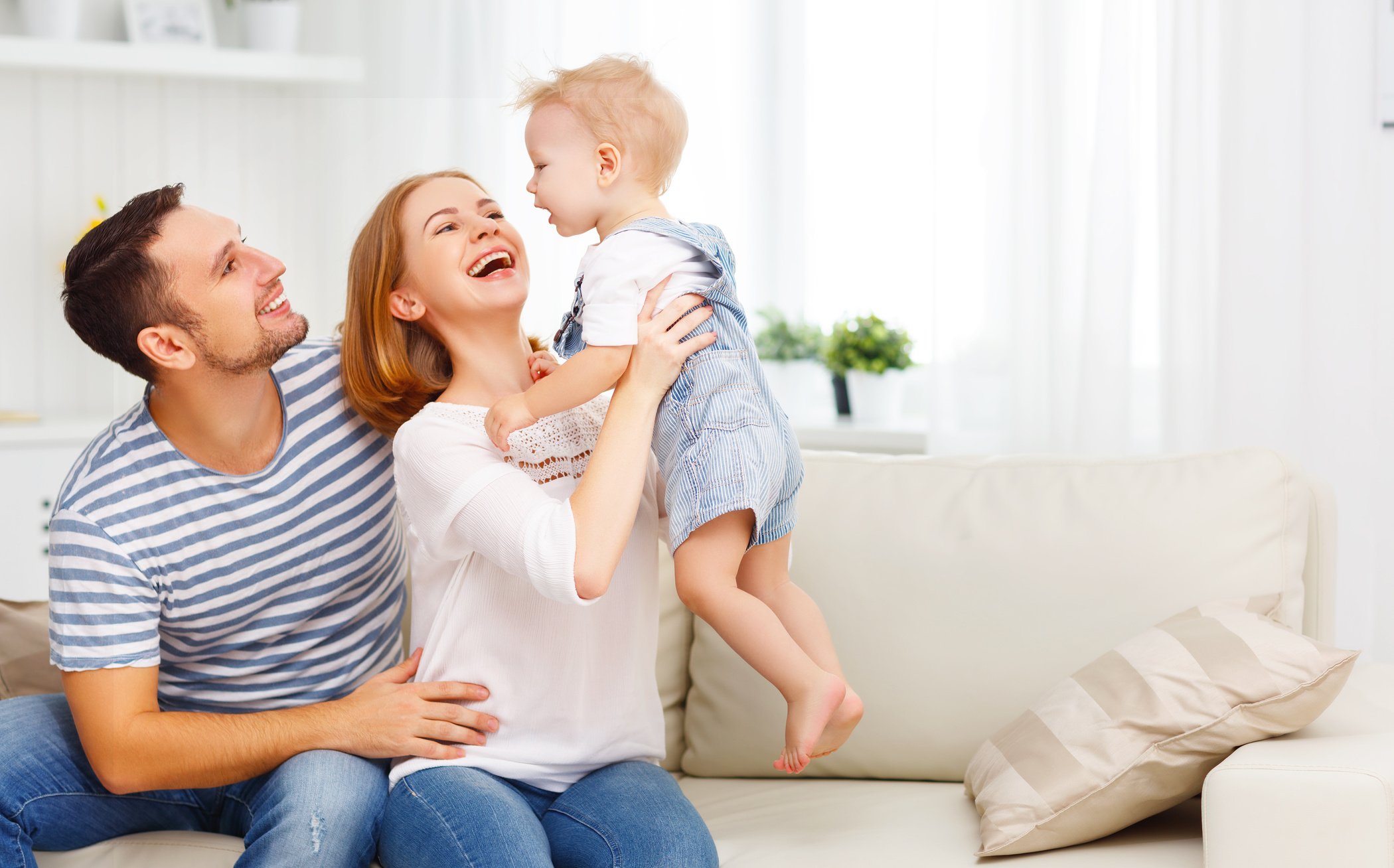 Happy family  at home